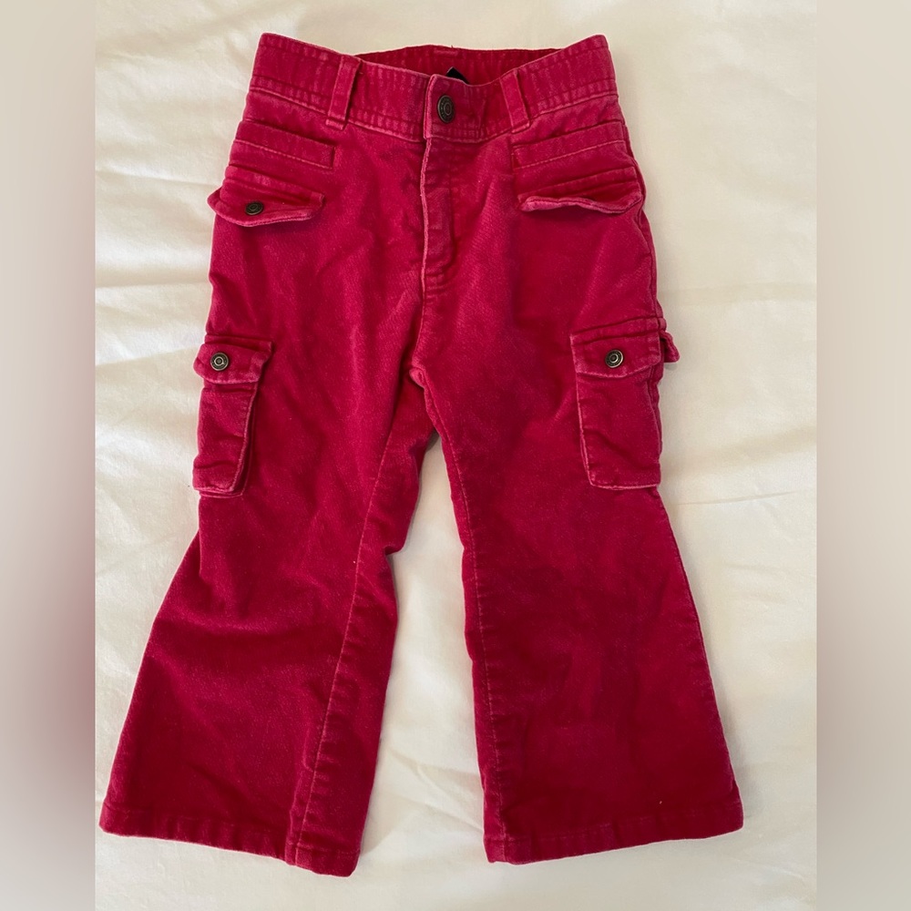 Hot pink velvet Baby Gap Cargo pants size 2!
